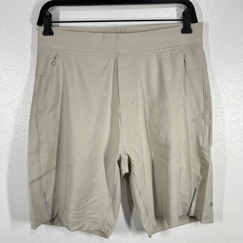 Kenneth‎ Cole Hybrid Shorts Athletic 4 Way Stretch Water Repellent Beige Medium